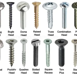 types of screws and bolt